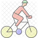 Mountainbiken Linear Farbsymbol Symbol