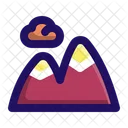 Mountains Camping Frozen Icon