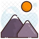 Mountains Hills Rocks Icon