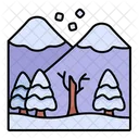 Mountains Snow Landscape Icon