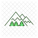 Mountain Forest Nature Icon