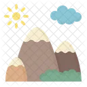 Mountains Mountain Sun Icon