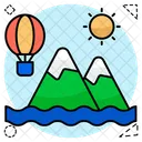 Mountains Hills Station Hilly Area Icon