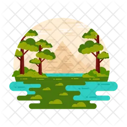 Mountains Landscape  Icon