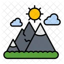 Valley Nature Landscape Spring Icon