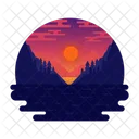 Mountains Sunset  Icon