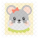 ネズミ、動物、漫画 アイコン
