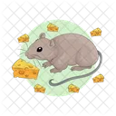 Mouse Cheese Animal Character Cute Rat Icon