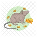 Mouse Cheese Animal Character Cute Rat 아이콘