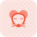 Mouse Closed Eyes Icon