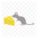 Mouse eating cheese  Icon