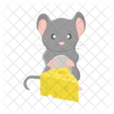 Mouse eating cheese  아이콘