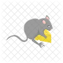 Mouse eating cheese  아이콘