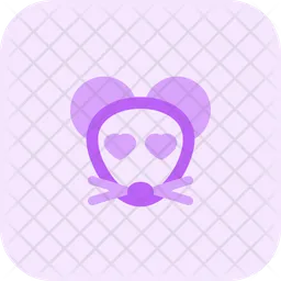 Mouse Heart Eyes Emoji Icon