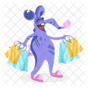 Mouse Shopping Shopping Bags Happy Rat Icon