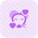 Mouse Smiling With Hearts Icon