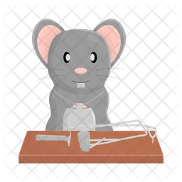 Mouse with mousetrap  Icon