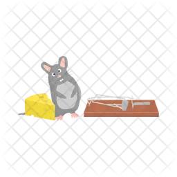 Mouse with mousetrap  Icon