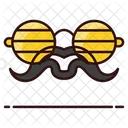 Moustache Whisker Glasses Icône