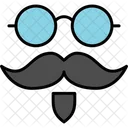 Moustache Hipster Party Icon