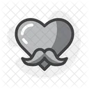 Moustache Heart  Icon