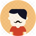 Moustache Homme Avatar Icône