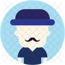 Moustache Homme Avatar Icône