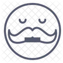 Moustache Man Mascot Icon
