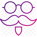 Moustache Hipster Party Icon