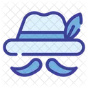 Moustache Hat Germany Icon