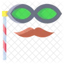 Amoustache Moustache Mask Party Symbol