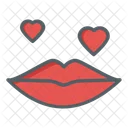 Mouth Heart Woman Icon