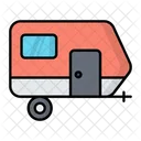 Movable Camper Wagon Icon