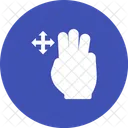 Three Fingers Move Icon