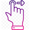 Moverse Hacia La Derecha Dedo Gesto Icono