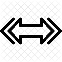 Moverse Horizontalmente Horizontal Flechas Horizontales Icono