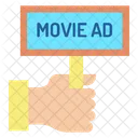 Hand Ad Board Movie Advertising Advertising Board Icon