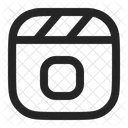 Movie Clapperboard Stop  Icon