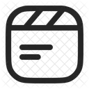 Movie Clapperboard Text  Icon
