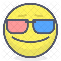 Movie glasses Emoji Icon