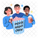 Movie Night Popcorn Entertainment Icon