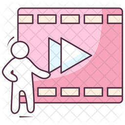 Movie Play Icon Of Colored Outline Style Available In Svg Png Eps Ai Icon Fonts