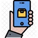 Mano Telefono Caja Icon