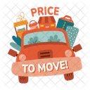 Moving Sale Car Vehicle Icon