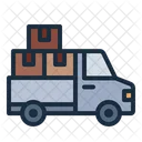 Moving Truck Transportation House Icon