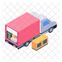 Loading Truck Moving Vehicle Relocation Truck Icon