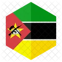 Mozambique Flag Hexagon Icon