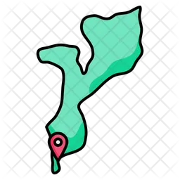 Mozambique map  Icon