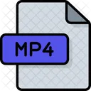 Archivo mp4  Icono