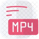Mp Mpeg Video Flat Style Icon 아이콘
